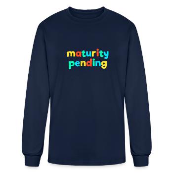 Maturity Pending Kid Core Funny Brat Gen Z Kidcore - Men's Long Sleeve T-Shirt - navy - Front