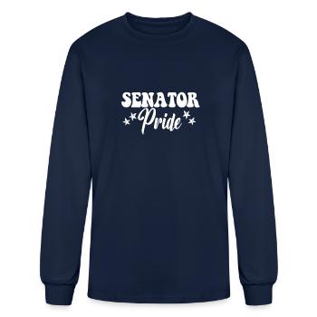 Senator Pride High School Senators Sports Team - Men's Long Sleeve T-Shirt - navy - Front