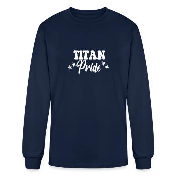 Titan Pride High School Titans Sports Team Titans - Men's Long Sleeve T-Shirt - navy - Front