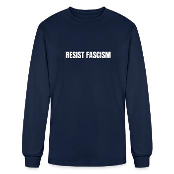 Resist Fascism - Men's Long Sleeve T-Shirt - navy - Front