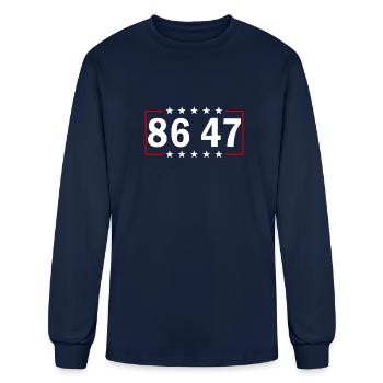 86 47 Anti-Trump Subtle Anti Trump 8647 - Men's Long Sleeve T-Shirt - navy - Front