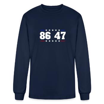 86 47 Anti-Trump Subtle Anti Trump 8647 - Men's Long Sleeve T-Shirt - navy - Front