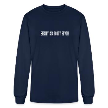Subtle Anti Trump Eighty Six Forty Seven 8647 - Men's Long Sleeve T-Shirt - navy - Front