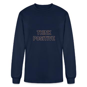 Think Positive - Men's Long Sleeve T-Shirt - navy - Front