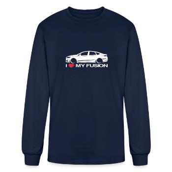 J'aime ma fusion ford - T-shirt à manches longues Homme - marine - Devant