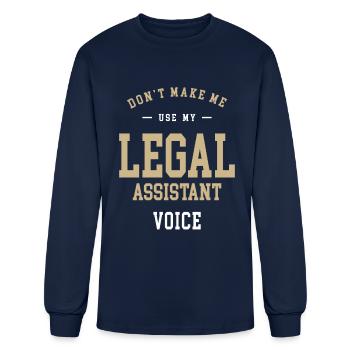 Legal Assistant Job Occupation Birthday Worker - Men's Long Sleeve T-Shirt - navy - Front