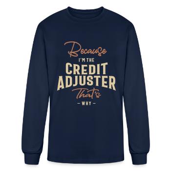 Credit Adjuster Job Occupation Birthday Worker - Men's Long Sleeve T-Shirt - navy - Front