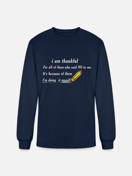 THANKFUL - Men's Long Sleeve T-Shirt - navy