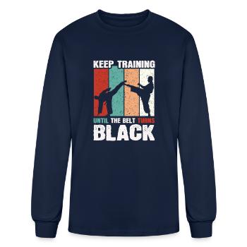 Black Belt Martial Arts - Men's Long Sleeve T-Shirt - navy - Front