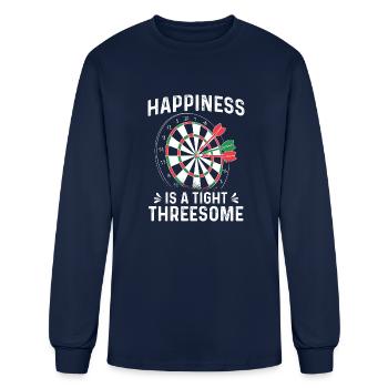 Dart Of Threesome Happiness Tight Threesome - Men's Long Sleeve T-Shirt - navy - Front