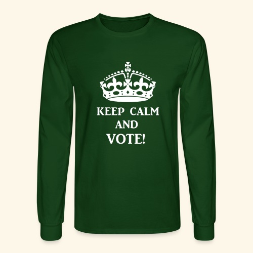 keep calm vote wht - Men's Long Sleeve T-Shirt