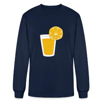 A Glass of Orange Juice - Men's Long Sleeve T-Shirt - navy - Front