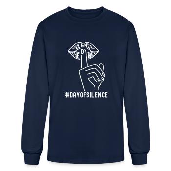 Day Of Silence - Men's Long Sleeve T-Shirt - navy - Front