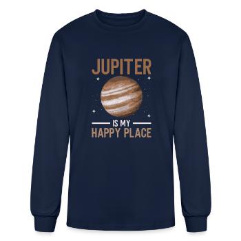 Jupiter Is My Happy Place Jupiter Planet Space - Men's Long Sleeve T-Shirt - navy - Front