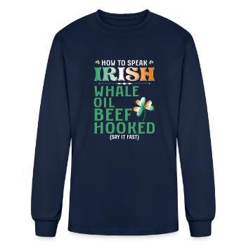 How To Speak Irish - Men's Long Sleeve T-Shirt - navy - Front