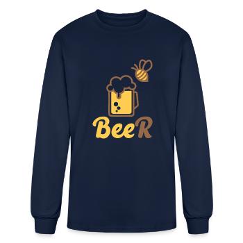 BeeR - Men's Long Sleeve T-Shirt - navy - Front