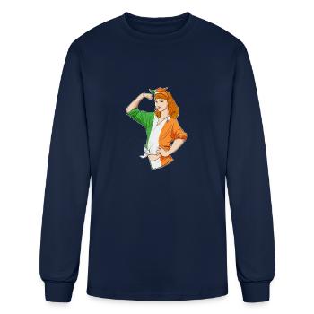 Irish Girl Unbreakable I Irish Heritage I Ireland - Men's Long Sleeve T-Shirt - navy - Front