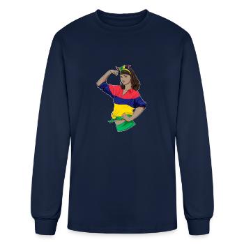Mauritius Girl Unbreakable Mauritius Heritage - Men's Long Sleeve T-Shirt - navy - Front