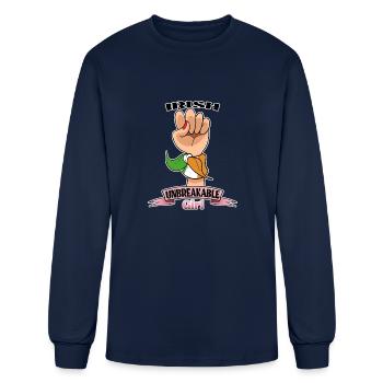 Irish Girl Unbreakable I Irish Heritage I Ireland - Men's Long Sleeve T-Shirt - navy - Front