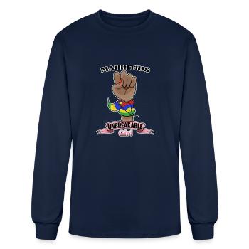 Mauritius Girl Unbreakable Mauritius Heritage - Men's Long Sleeve T-Shirt - navy - Front