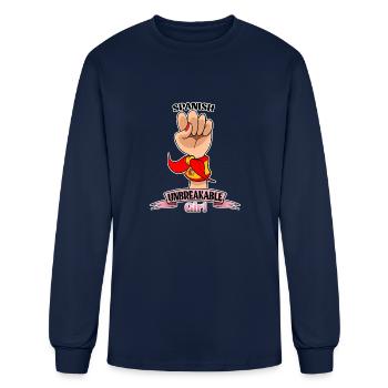 Spanish Girl Unbreakable I Spanish Heritage I - Men's Long Sleeve T-Shirt - navy - Front