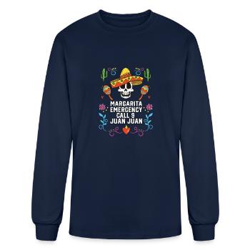 Margarita Emergency Call 9 Juan Juan Margarita - Men's Long Sleeve T-Shirt - navy - Front