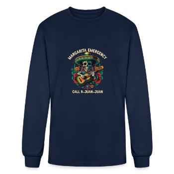 Margarita Emergency Call 9 Juan Juan Margarita Dri - Men's Long Sleeve T-Shirt - navy - Front