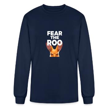 Atheism Is Unstoppable fear the Roo T Shirt - Men's Long Sleeve T-Shirt - navy - Front
