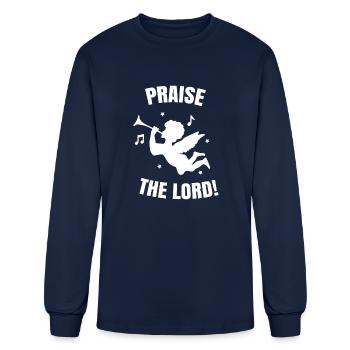 Praise the lord. Cherub angel - Men's Long Sleeve T-Shirt - navy - Front