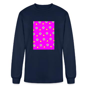 enchanting abstract seamless - Men's Long Sleeve T-Shirt - navy - Front