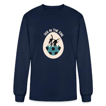 Dog in the egg Easter Egg - Men's Long Sleeve T-Shirt - navy - Front