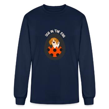Dog in the egg Easter Egg - Men's Long Sleeve T-Shirt - navy - Front