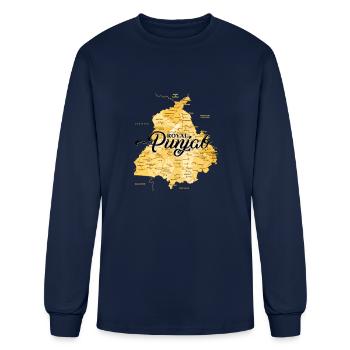 Royal Punjab Map - Men's Long Sleeve T-Shirt - navy - Front