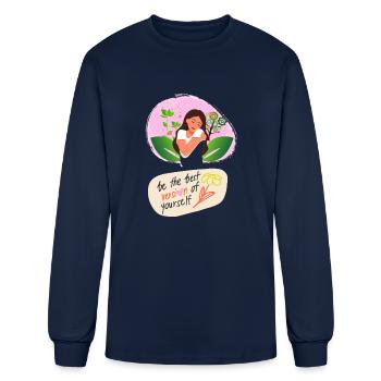 be the version of your self - Men's Long Sleeve T-Shirt - navy - Front