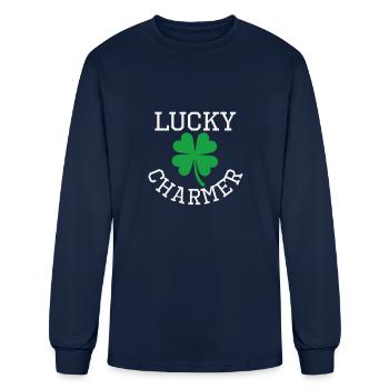 Lucky Charmer - Men's Long Sleeve T-Shirt - navy - Front