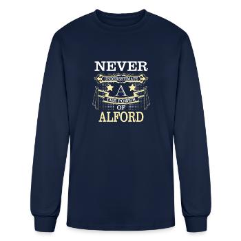 Alford Nom Ne sous-estimez jamais Power Alford - T-shirt à manches longues Homme - marine - Devant