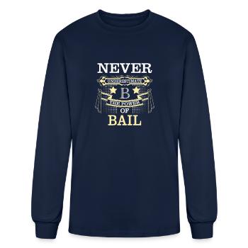 Nom de la caution Ne sous-estimez jamais Power Bail - T-shirt à manches longues Homme - marine - Devant