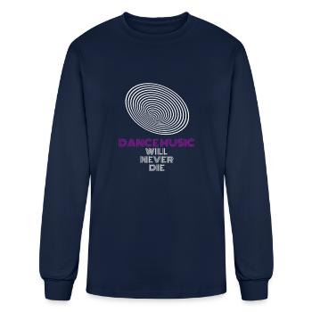Dance Music Will Never Die - Men's Long Sleeve T-Shirt - navy - Front