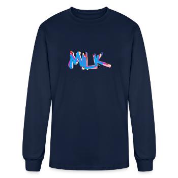 Milk 1 - Men's Long Sleeve T-Shirt - navy - Front