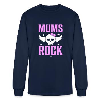 Mums Rock - Men's Long Sleeve T-Shirt - navy - Front