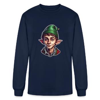 Eleven Christmas Santa's helper - Men's Long Sleeve T-Shirt - navy - Front