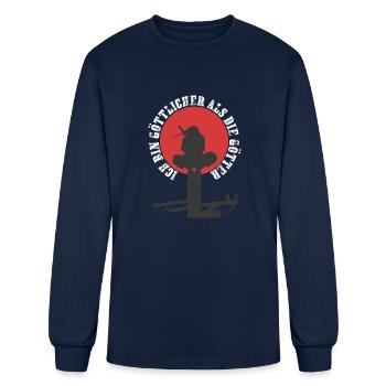 ICH BIN GÖTTLICHER ALS GÖTTER - Men's Long Sleeve T-Shirt - navy - Front