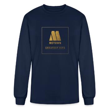 Motown merch record - Men's Long Sleeve T-Shirt - navy - Front