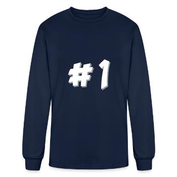 Number one - Men's Long Sleeve T-Shirt - navy - Front