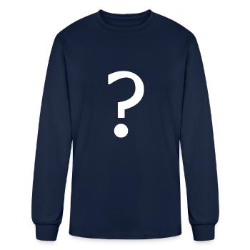 Question Mark - Men's Long Sleeve T-Shirt - navy - Front