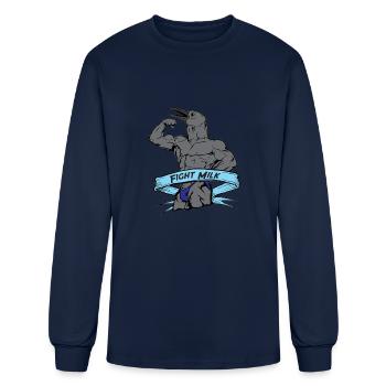 fight milk - Men's Long Sleeve T-Shirt - navy - Front