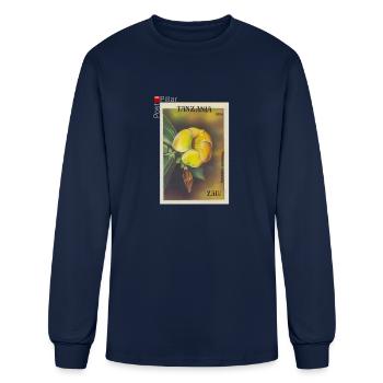 Tanzania Stamps - Men's Long Sleeve T-Shirt - navy - Front