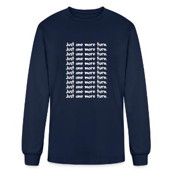 One More Turn - Men's Long Sleeve T-Shirt - navy - Front