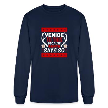 Venice To This - Men's Long Sleeve T-Shirt - navy - Front