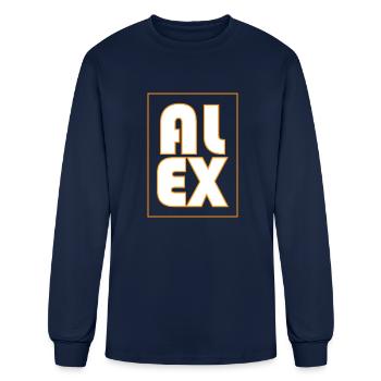 Alex retro - Men's Long Sleeve T-Shirt - navy - Front